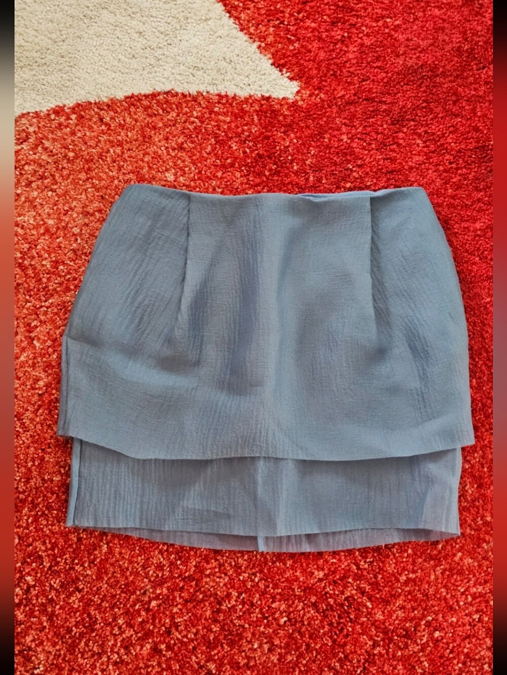 Cos NWOT Layered Shimmery Blue Mini Skirt